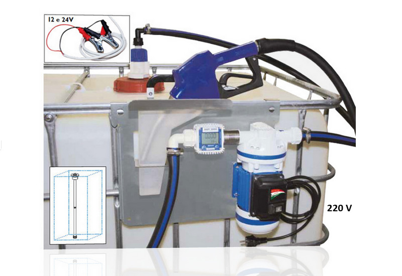 Pompa AdBlue electrica 12/24/220V 35L/MIN pentru rezervor 1000L cu debitmetru digital