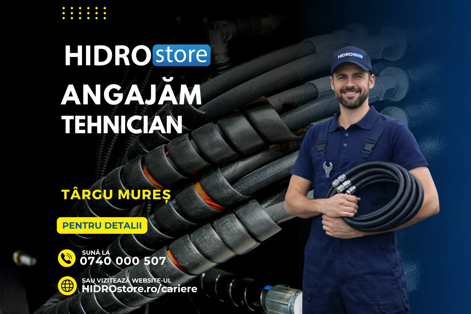 Angajăm Tehnician HIDROstore Târgu Mureș!